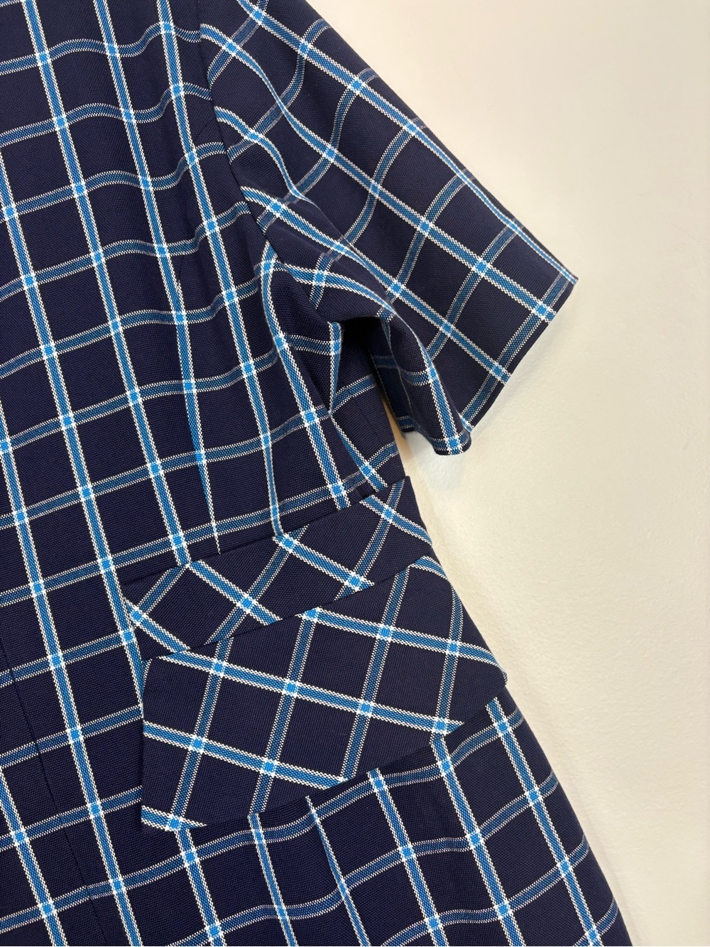 Escada‎ V-Neck Windowpane Sheath Dress - Picture 11 of 16